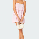 Linen Look Mini Dress