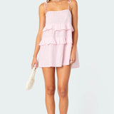 Linen Look Mini Dress