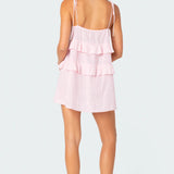 Linen Look Mini Dress