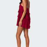 Linen Look Mini Dress