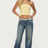 Curved Low Rise Jeans