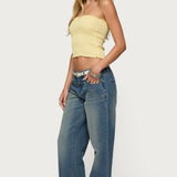 Curved Low Rise Jeans