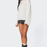Drop Shoulder Knit Sweater