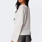 Drop Shoulder Knit Sweater