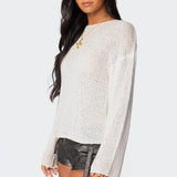 Drop Shoulder Knit Sweater