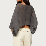 Oversized Knit Crop Top