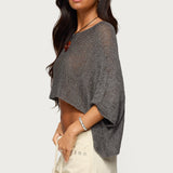 Oversized Knit Crop Top
