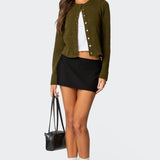 Half Cable Knit Cardigan
